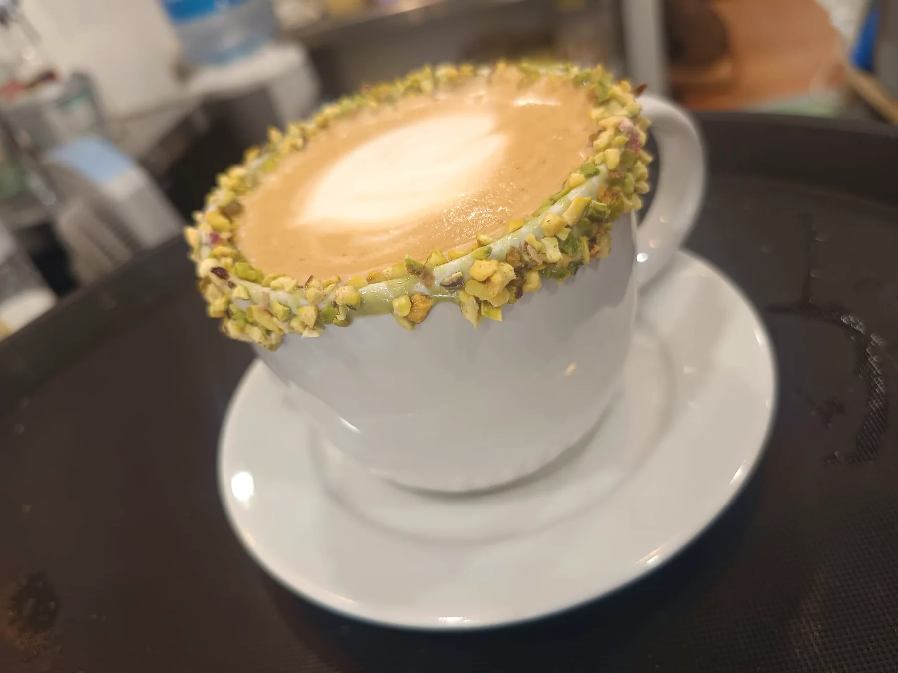 Café especial con pistacho en Pinsi’s Picnic Café especial con pistacho en Pinsi’s Picnic
