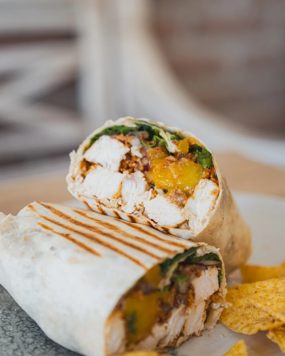Fresh wrap with homemade sauce at Pinsi’s Picnic Fresh wrap with homemade sauce at Pinsi’s Picnic